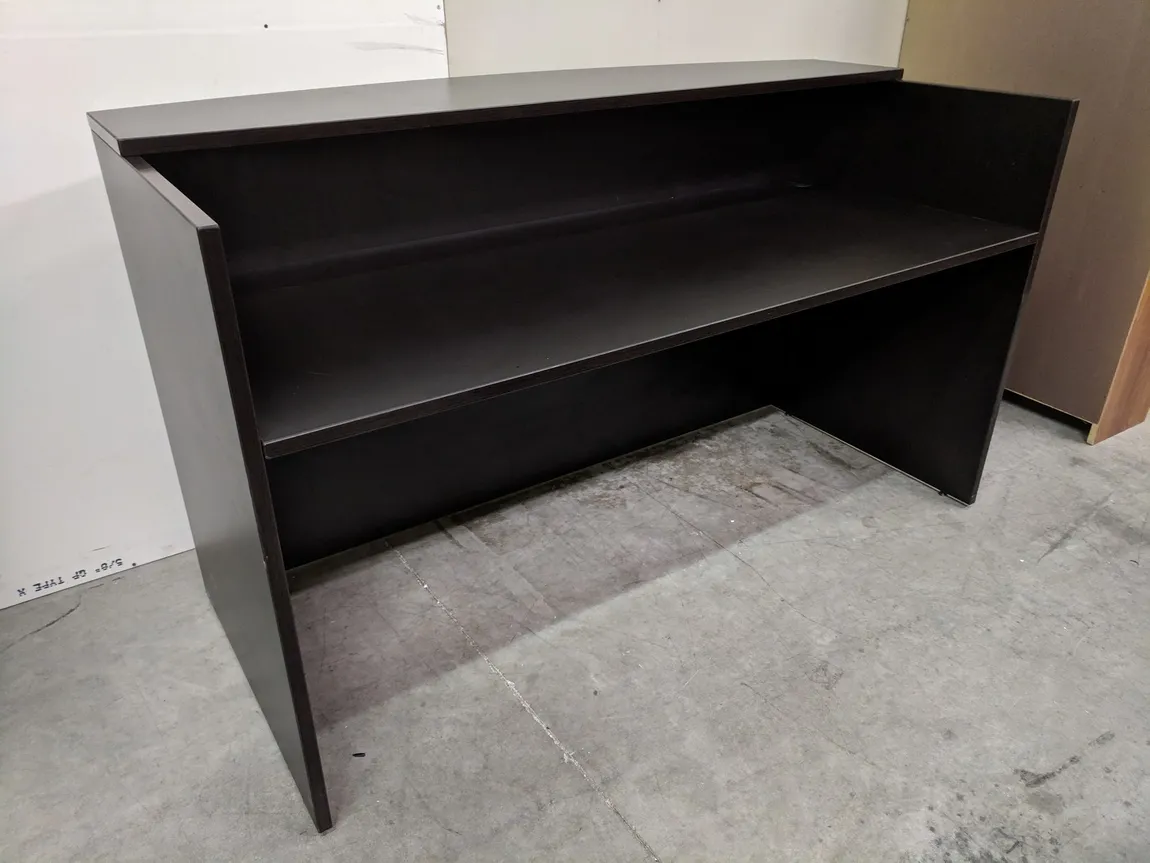 Espresso Laminate Reception Desk