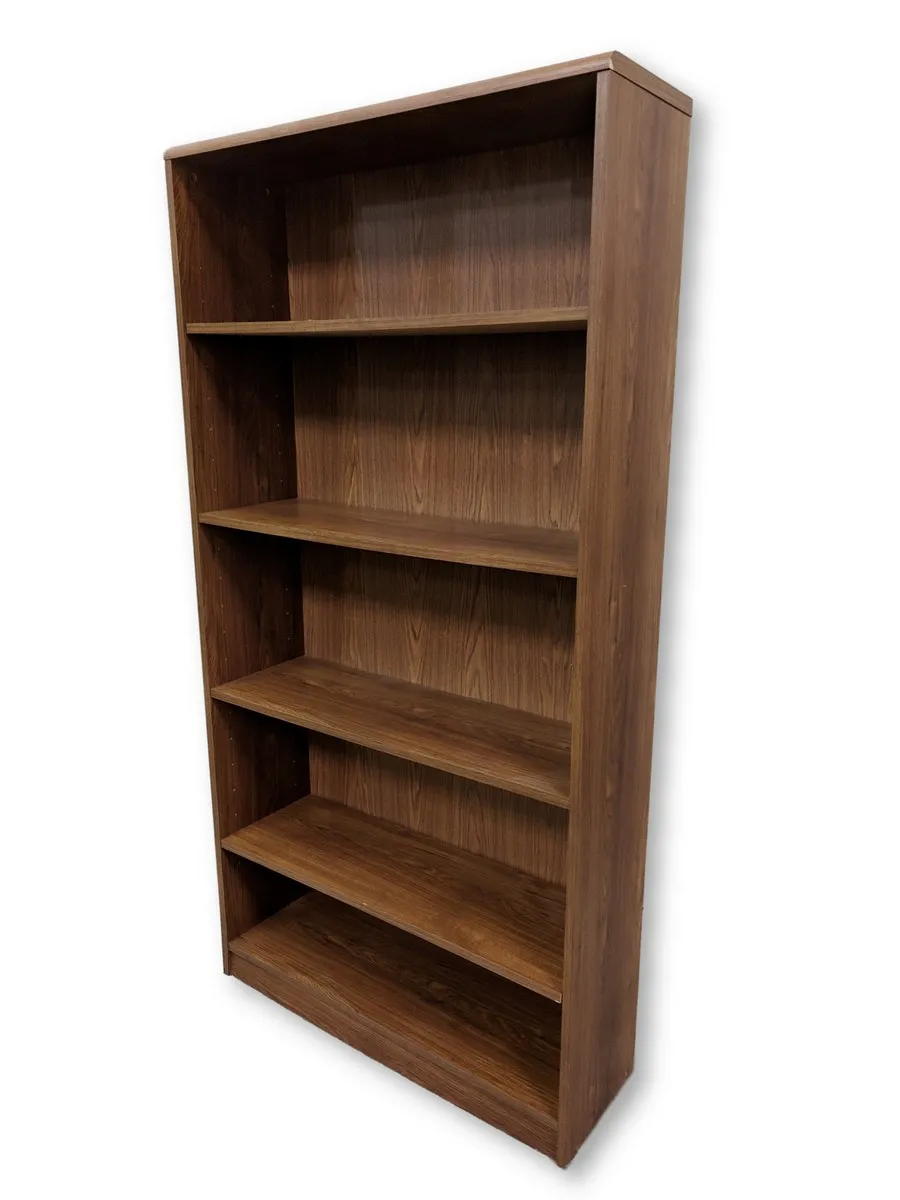 Walnut Laminate Bookshelf â€“ 37 Inch Wide