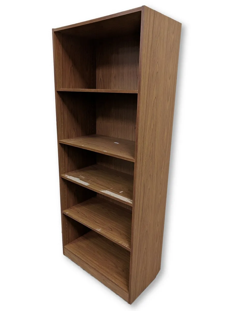 Walnut Laminate Bookshelf â€“ 30 Inch Wide