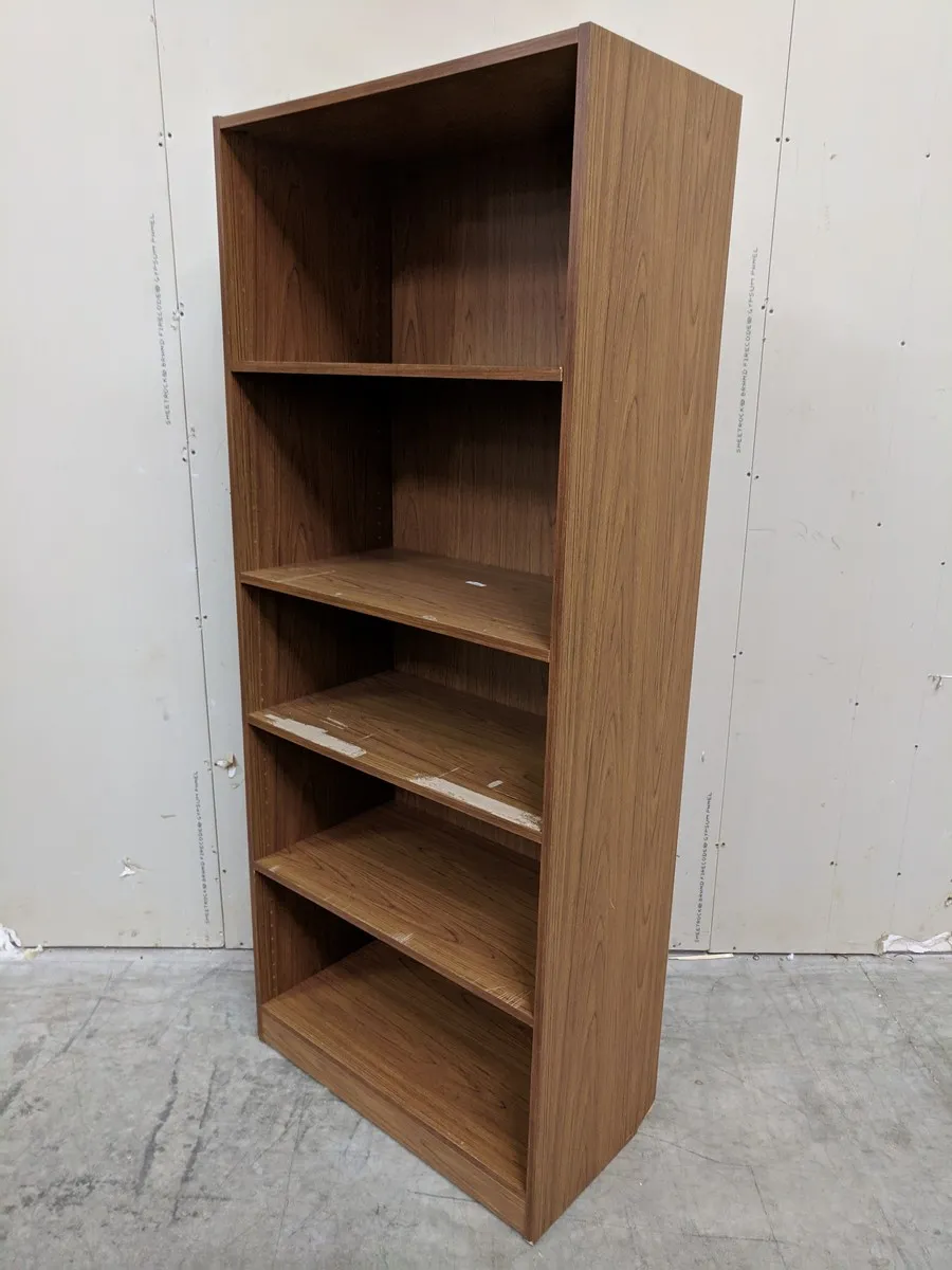 Walnut Laminate Bookshelf â€“ 30 Inch Wide