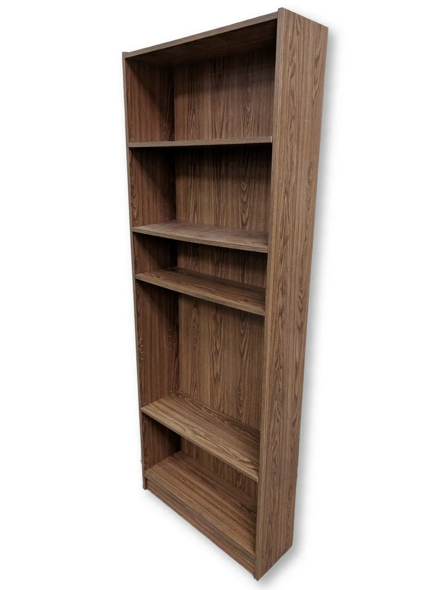 Walnut Laminate Bookshelf â€“ 28.75 Inch Wide