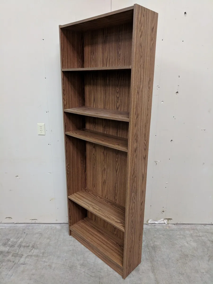 Walnut Laminate Bookshelf â€“ 28.75 Inch Wide