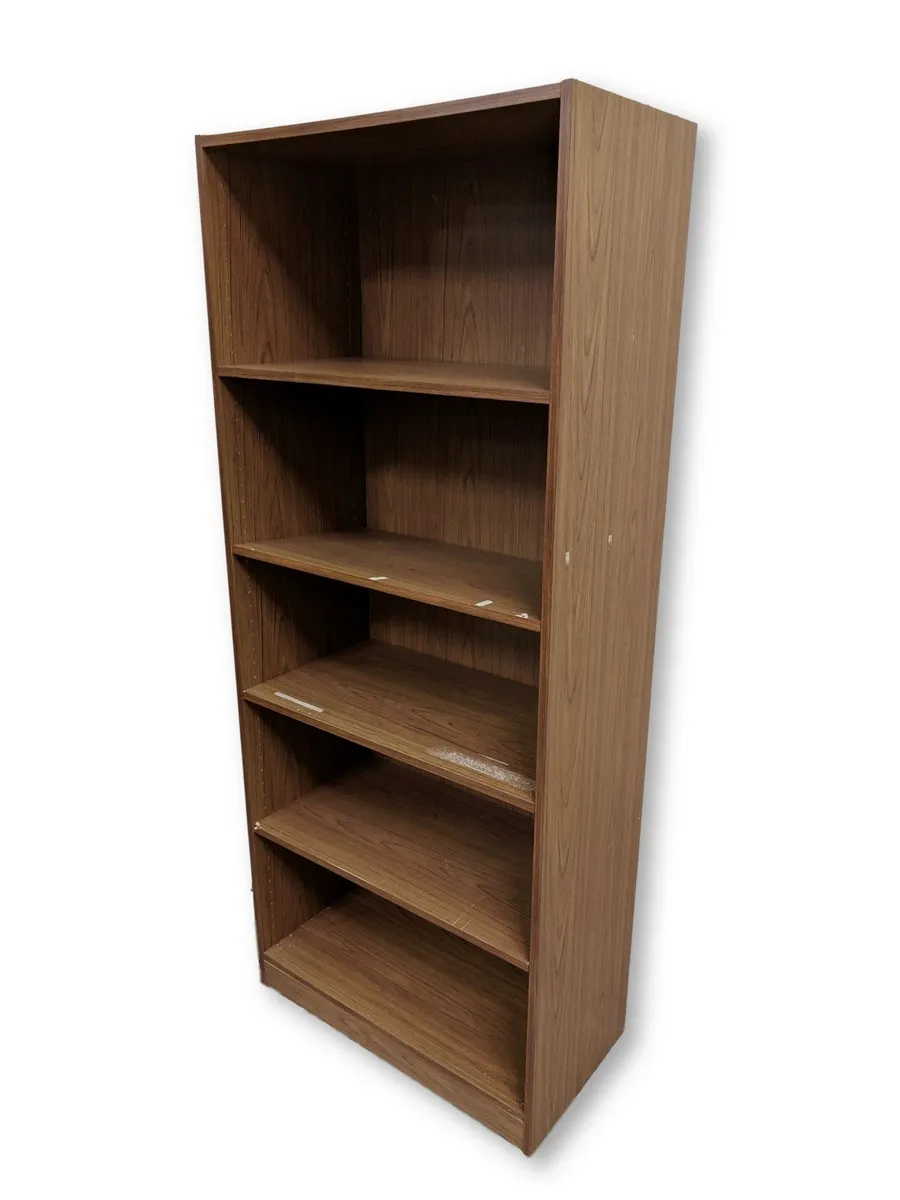 Walnut Laminate Bookshelf â€“ 30 Inch Wide