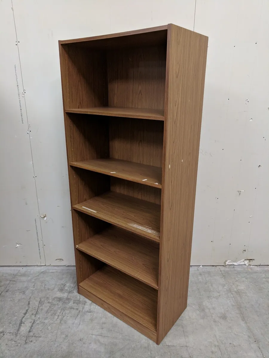 Walnut Laminate Bookshelf â€“ 30 Inch Wide