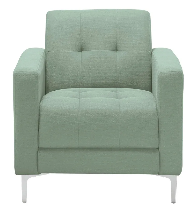 Teal Tufted Club Chair