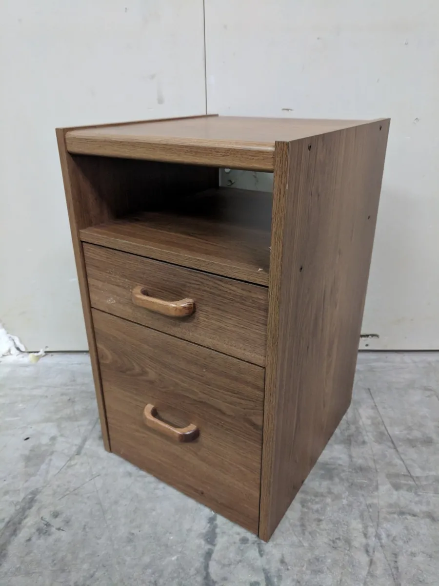 Walnut Laminate Pedestal Drawers