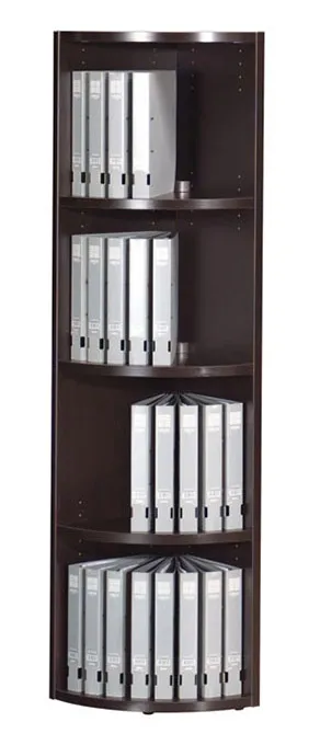 66 Tall Laminate Curved Corner Bookcase