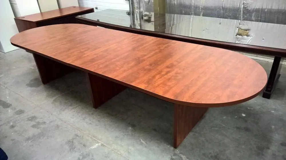 New 12 ft Racetrack Conference Table