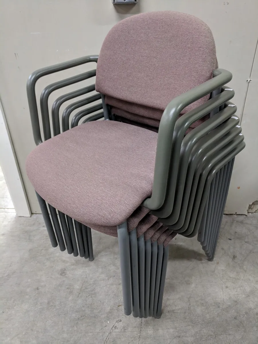 Light Red Stacking Guest Chairs
