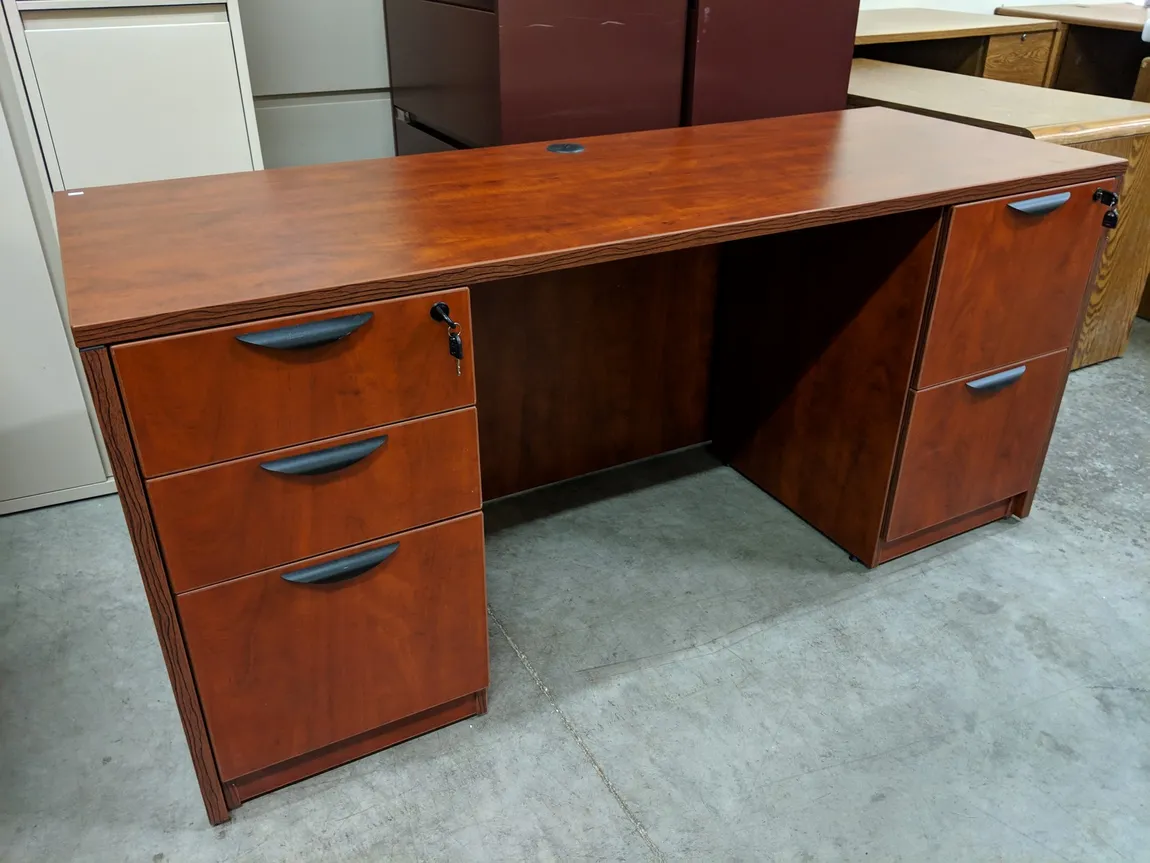 Cherry Laminate Rectangular Desk