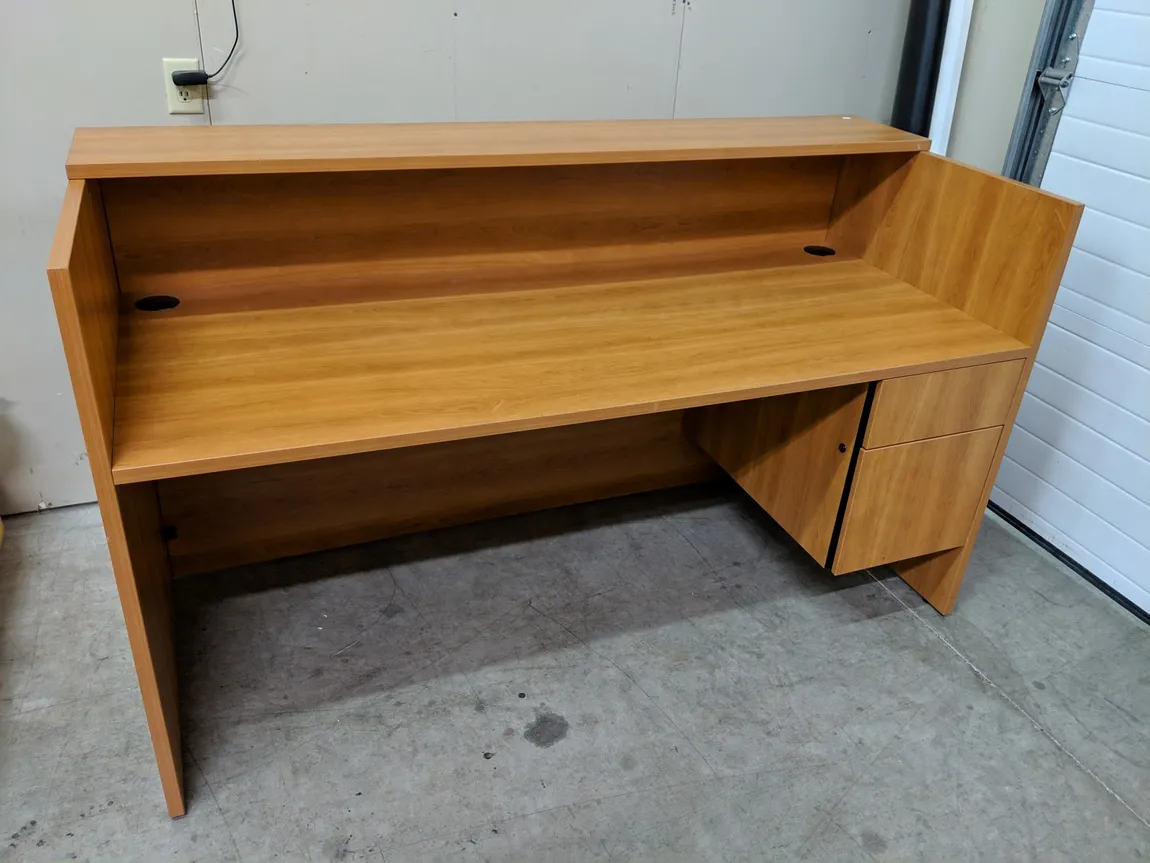 Oak Laminate Reception Desk