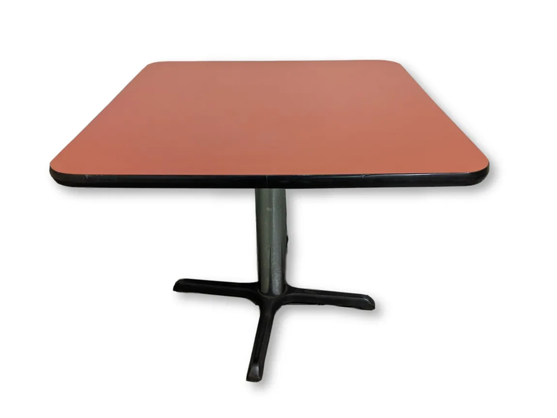 Square Brown Laminate Tables â€“ 35.75 Inch Wide