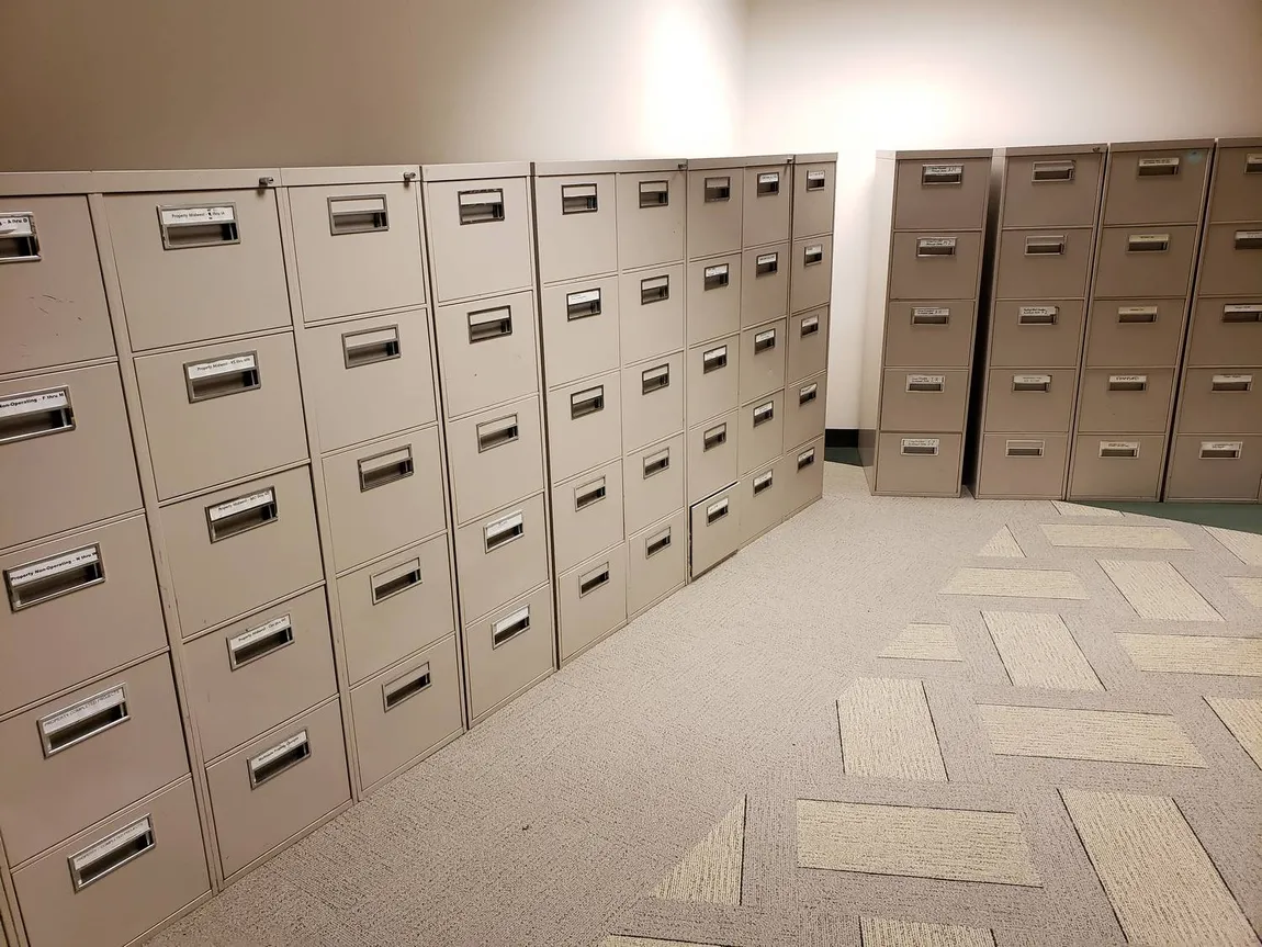 Steelcase Beige 5 Drawer Vertical File Cabinet