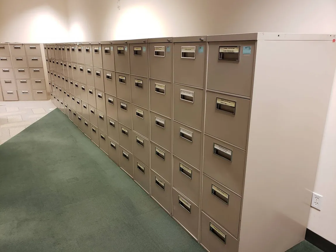 Steelcase Beige 5 Drawer Vertical File Cabinet