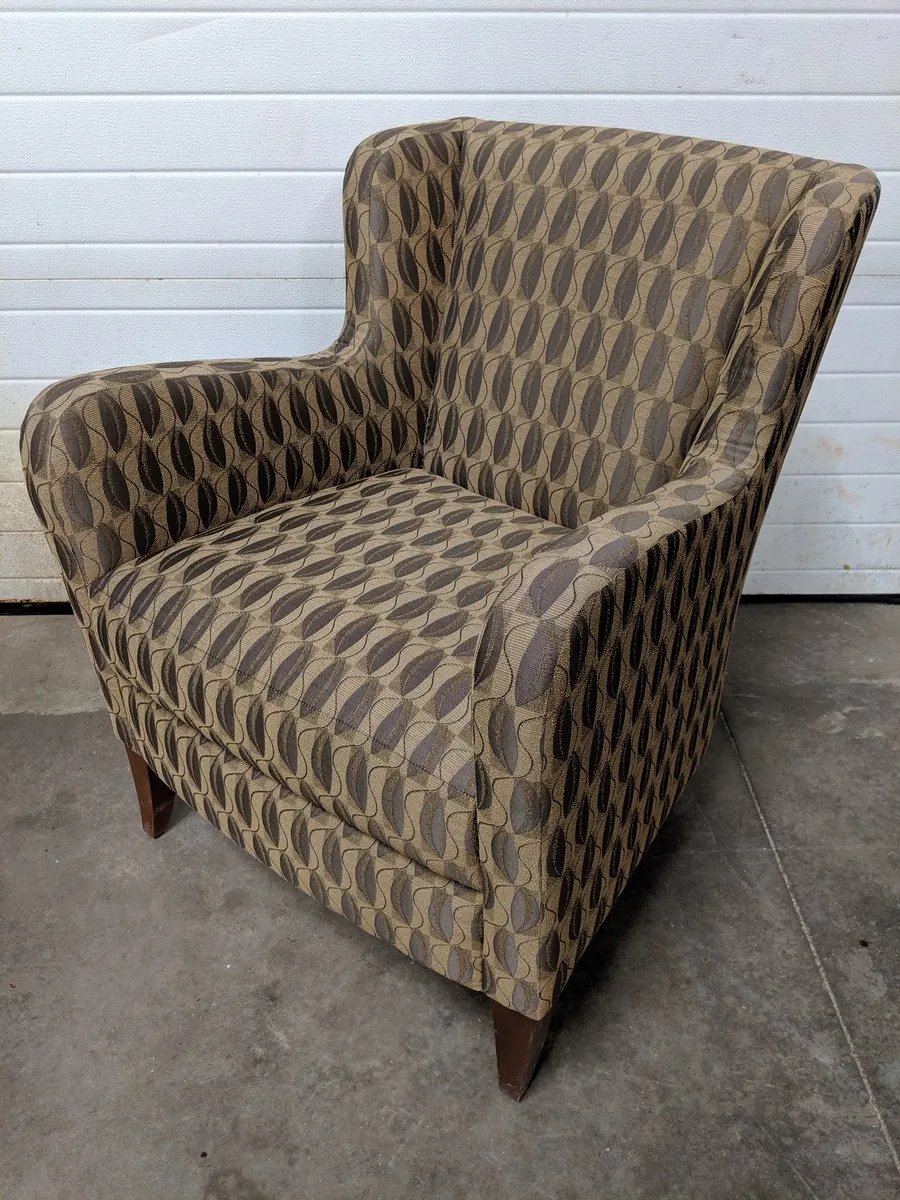 Bernhardt Club Chair with Leaf Pattern