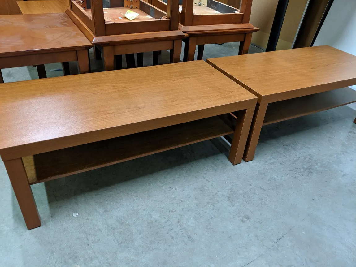 Cherry Laminate Coffee Tables â€“ 42x20