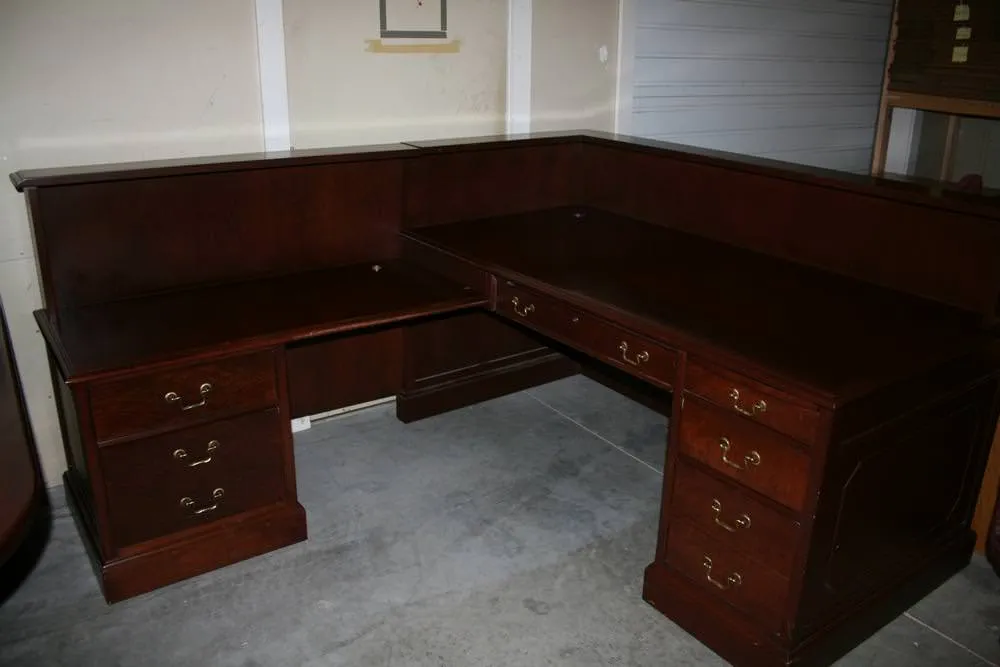 Solid Wood Reception Desk