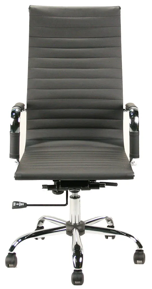 Contemporary Black High Back Rolling Office Chair