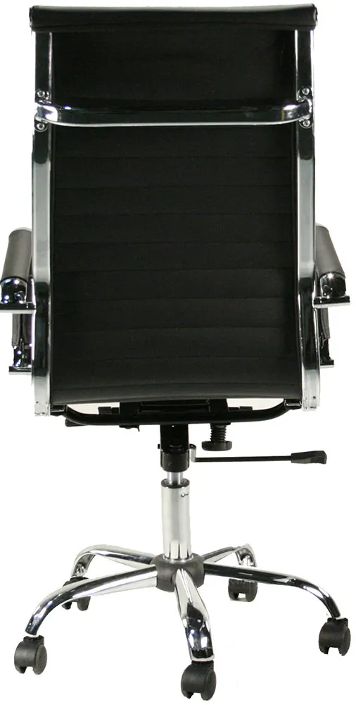 Contemporary Black High Back Rolling Office Chair