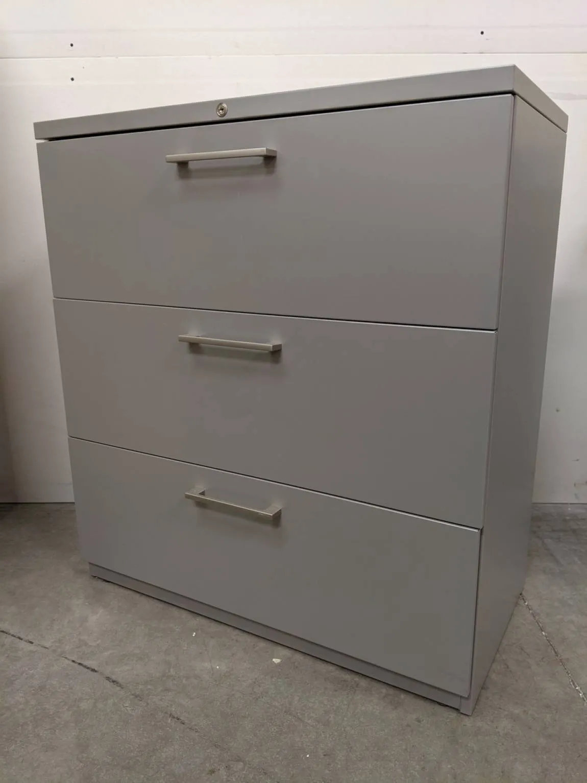 Haworth 3 Drawer Lateral Filing Cabinet - 36 Inch Wide