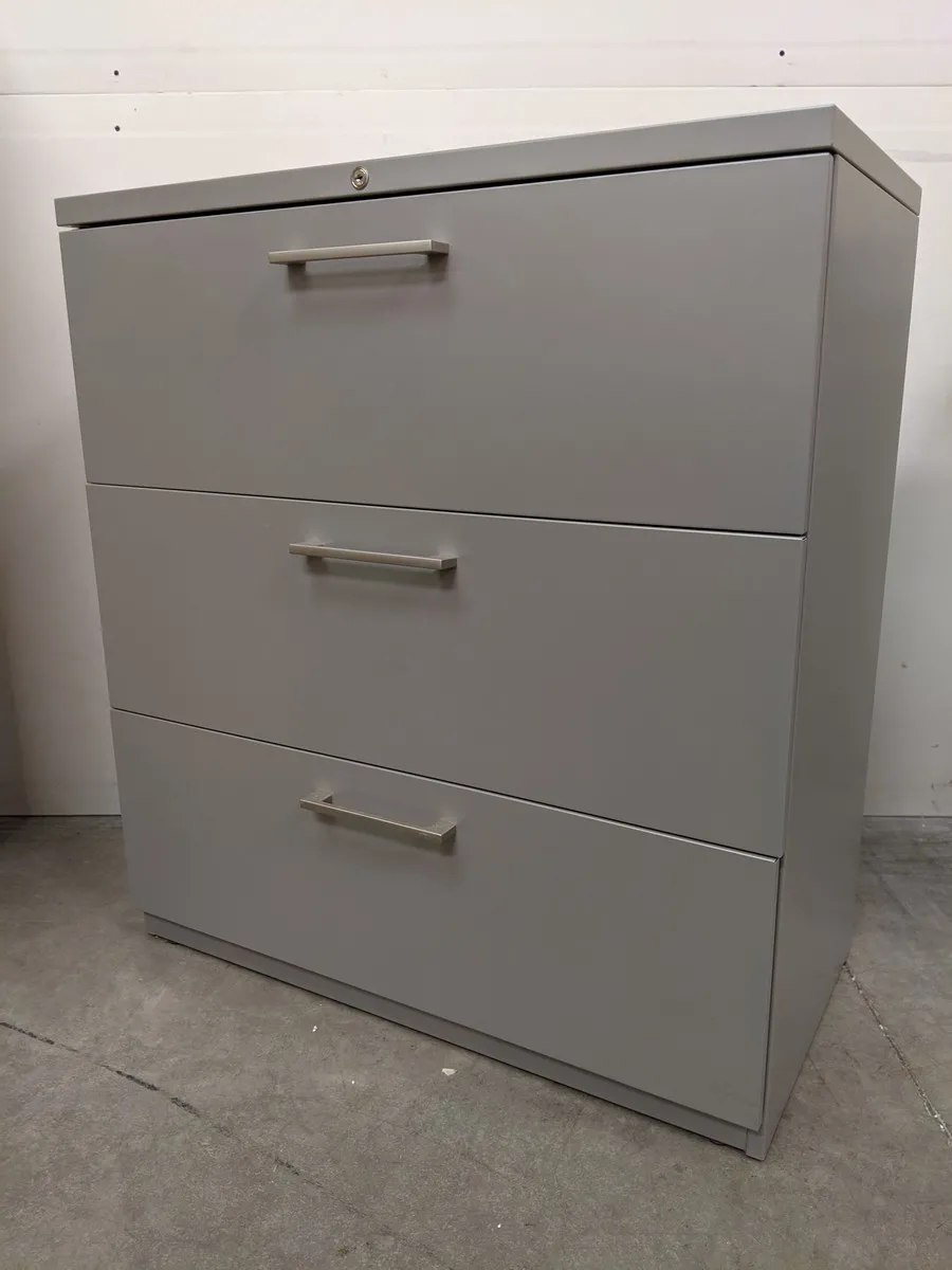 Haworth 3 Drawer Lateral Filing Cabinet - 36 Inch Wide