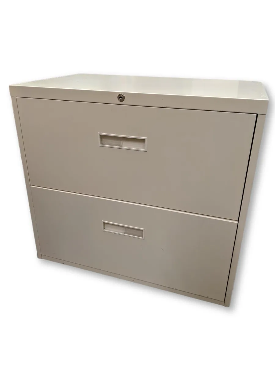 Steelcase Putty 2 Drawer Lateral Filing Cabinet â€“ 30 Inch Wide
