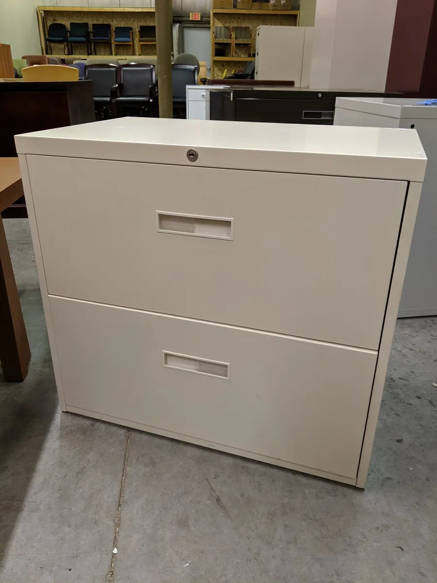 Steelcase Putty 2 Drawer Lateral Filing Cabinet â€“ 30 Inch Wide