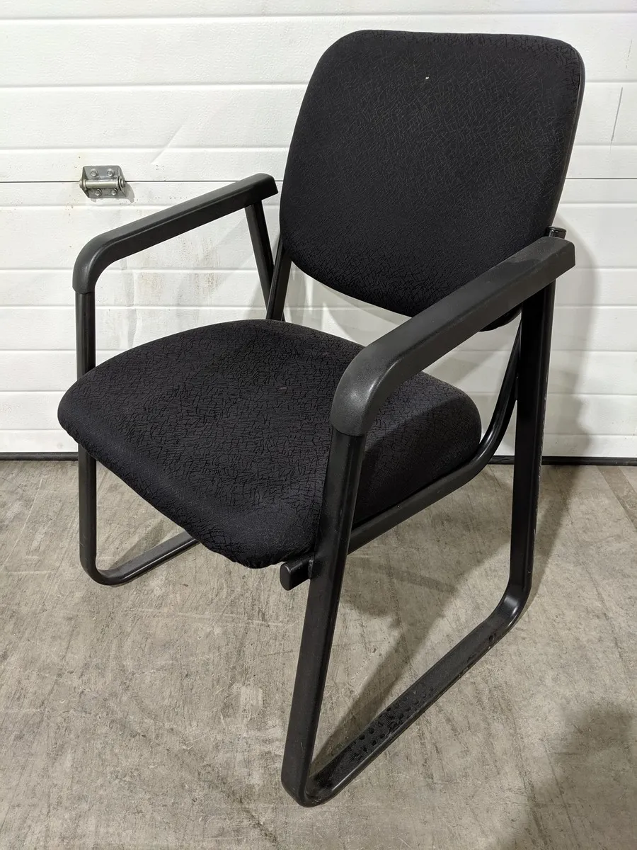 Black Guest Chairs with Metal Frame