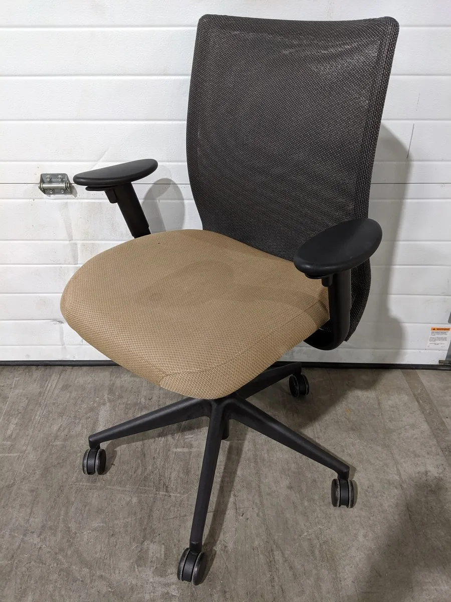 Brown Office Chairs with Black Mesh Back