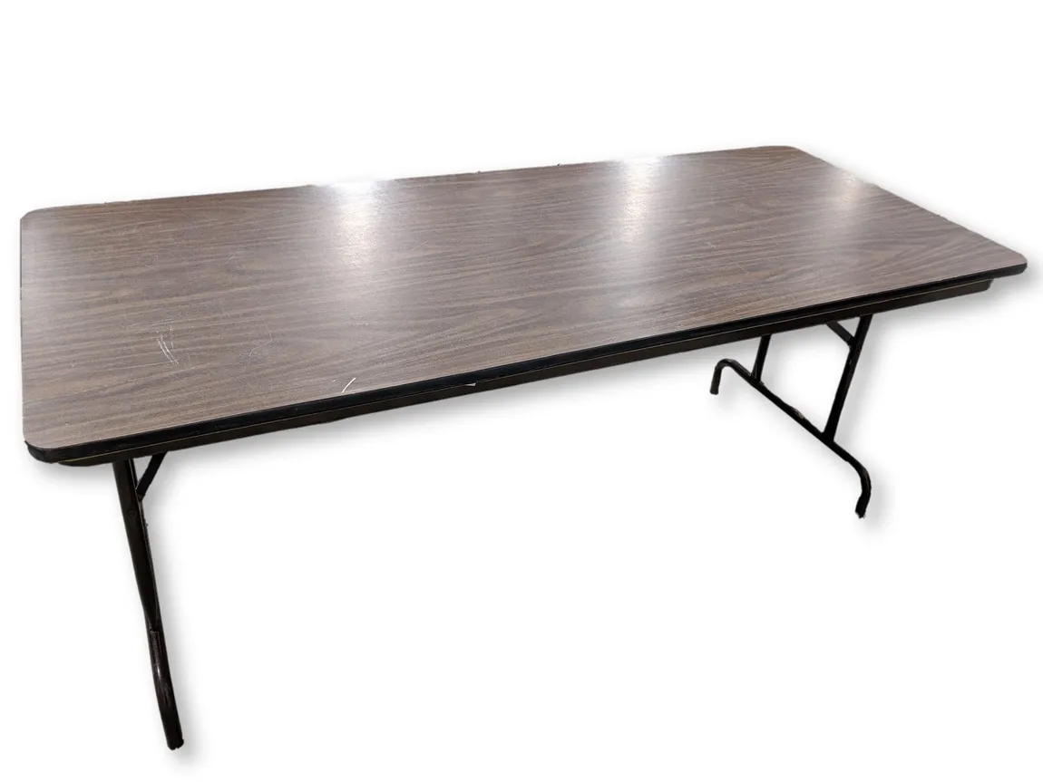 Walnut Laminate Folding Tables â€“ 30x72