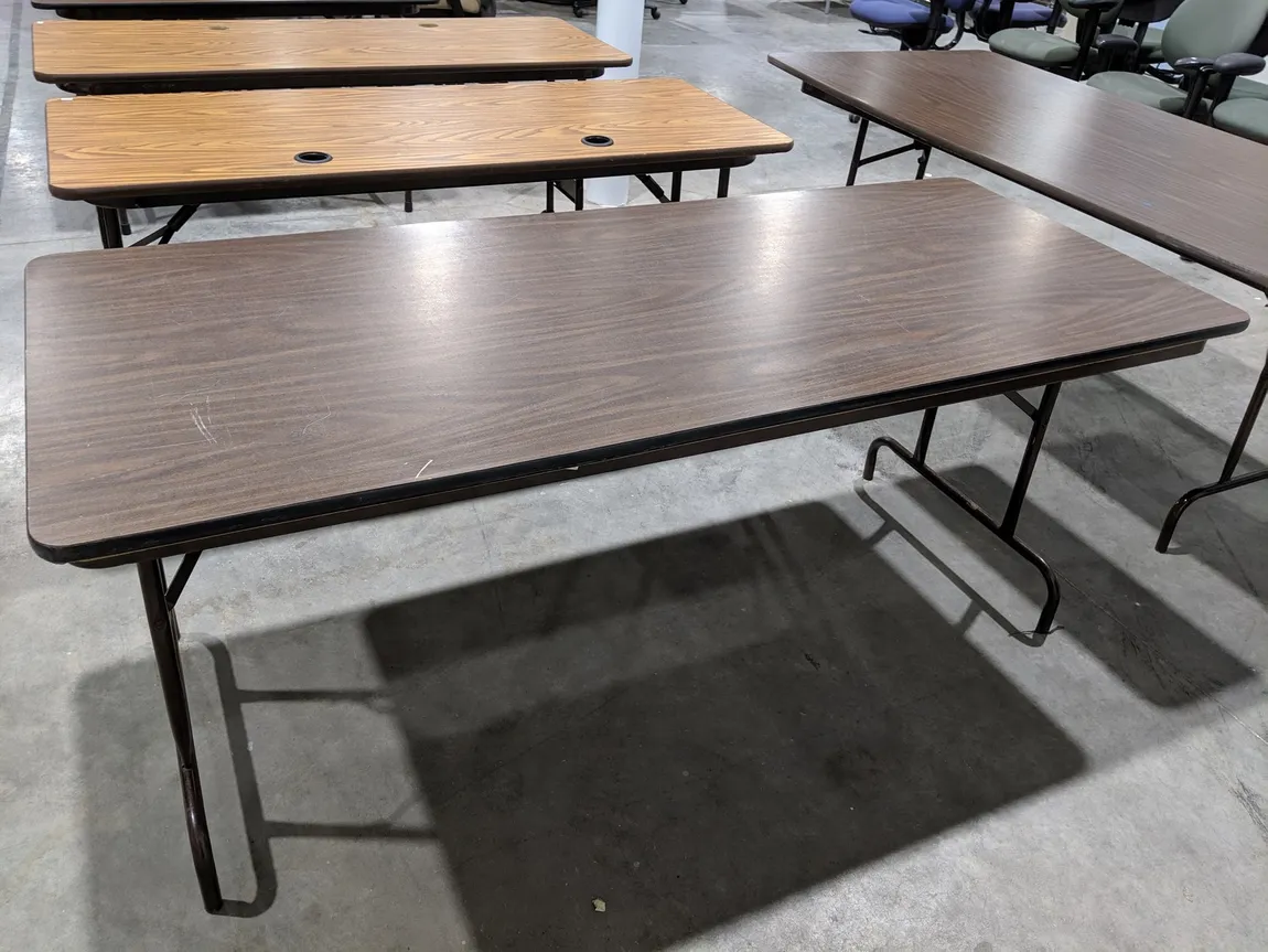 Walnut Laminate Folding Tables â€“ 30x72