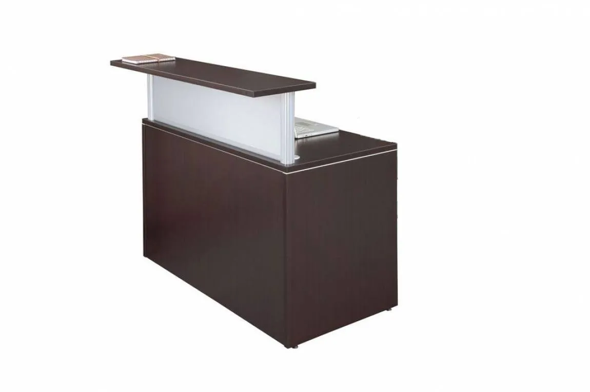 65 x 24 Reception Desk - Double Pedestal Drawers