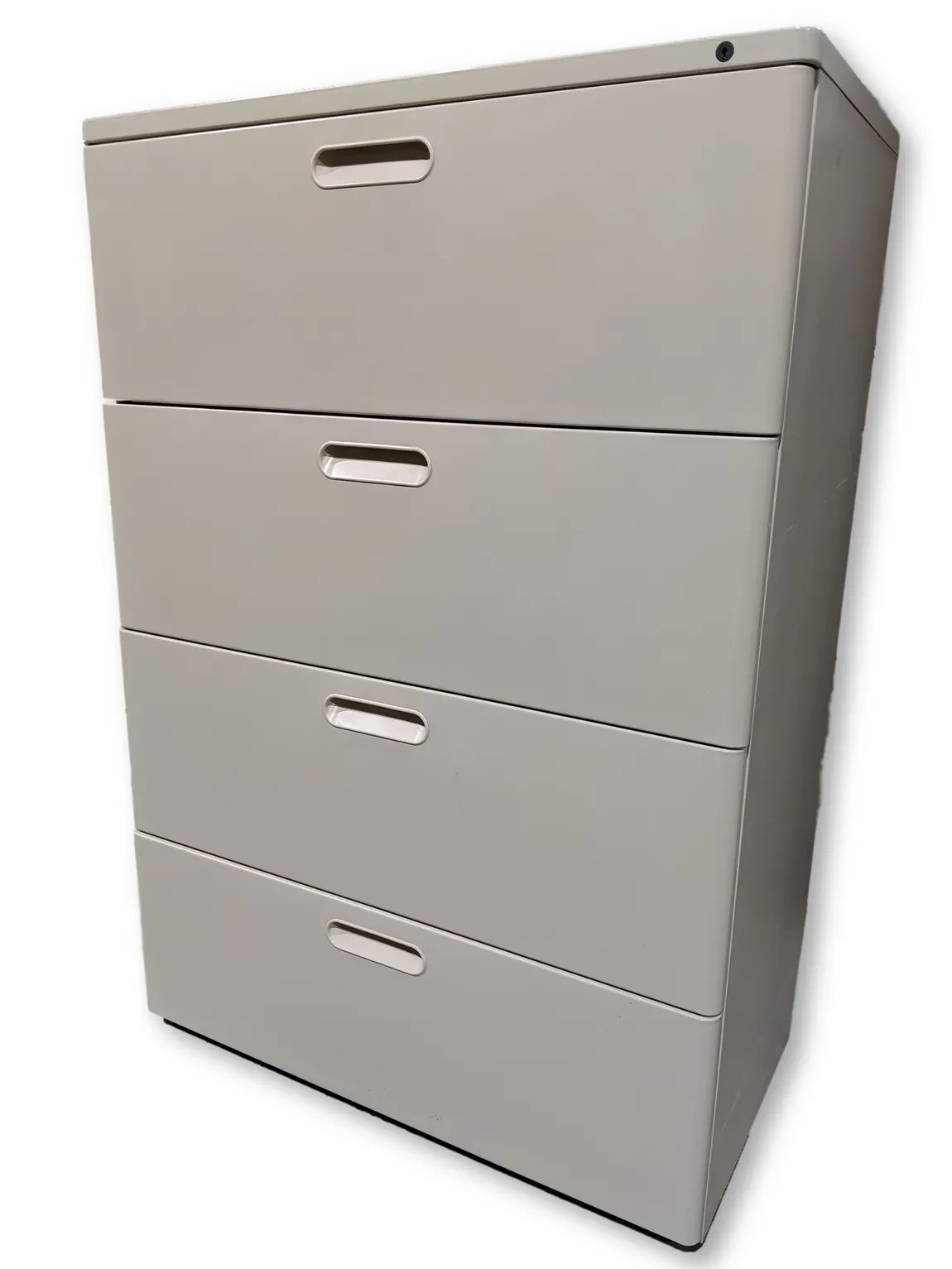Putty Metal 4 Drawer Lateral Filing Cabinet â€“ 35.5 Inch Wide