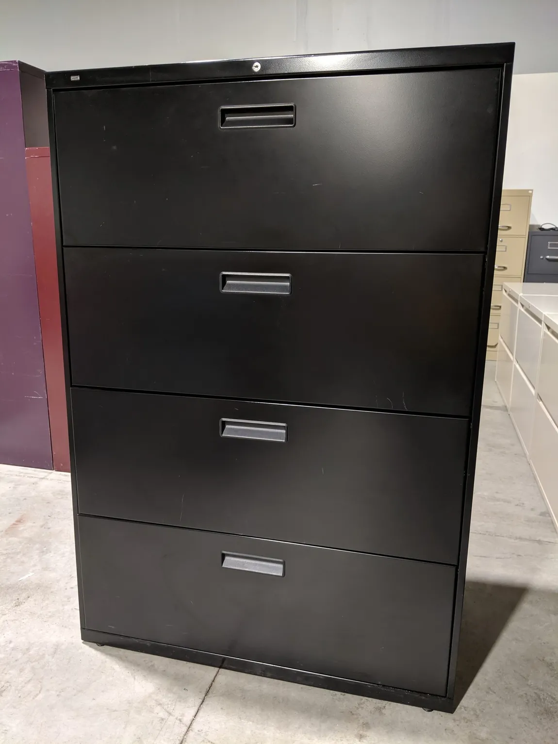 Black Hon 4 Drawer Lateral Filing Cabinet â€“ 36 Inch Wide