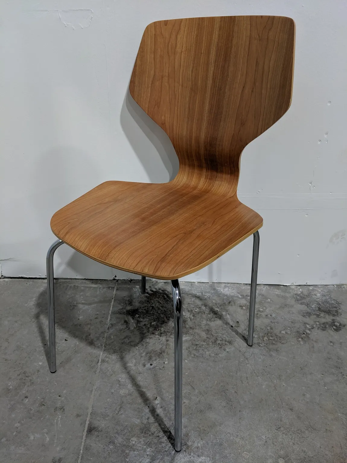 Room and Board Cherry Guest Chair with Chrome Legs