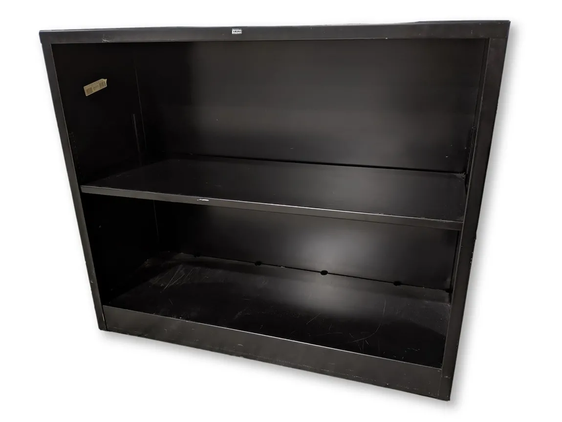 Hon Small Black Metal Bookshelf â€“ 34.5 Inch Wide