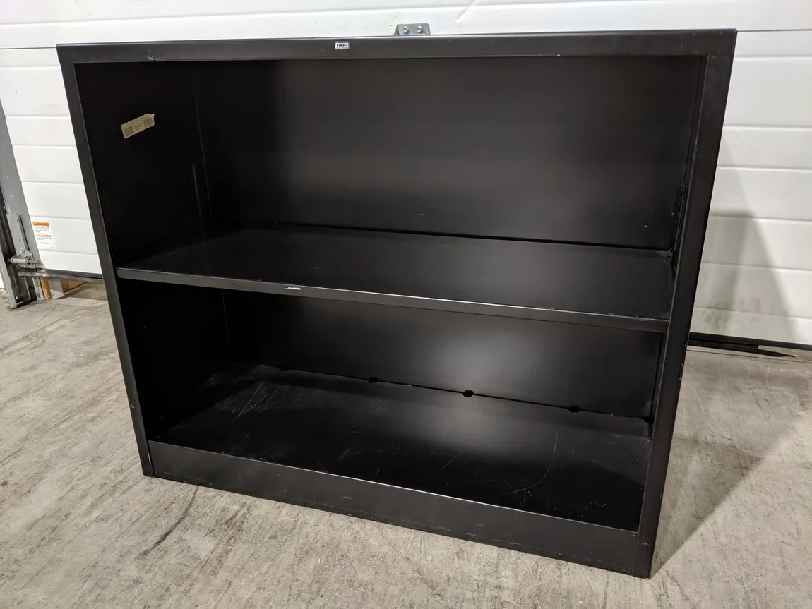 Hon Small Black Metal Bookshelf â€“ 34.5 Inch Wide