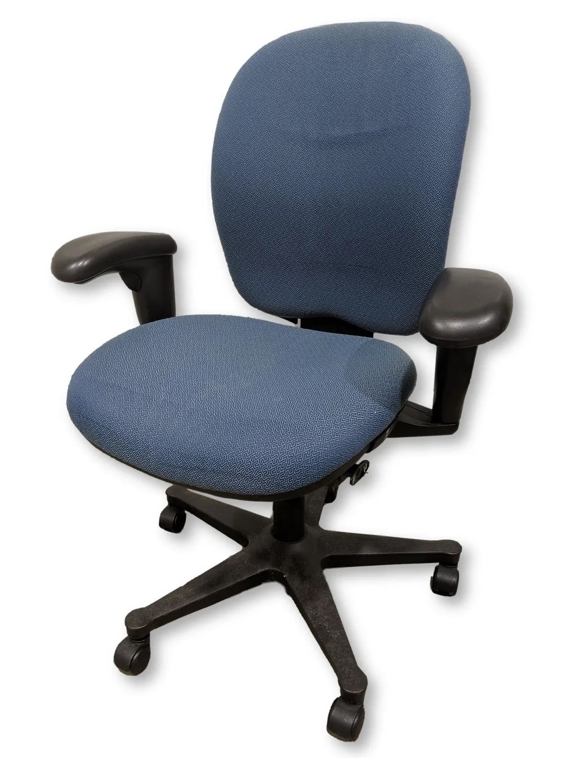 Blue Fabric Rolling Office Chair