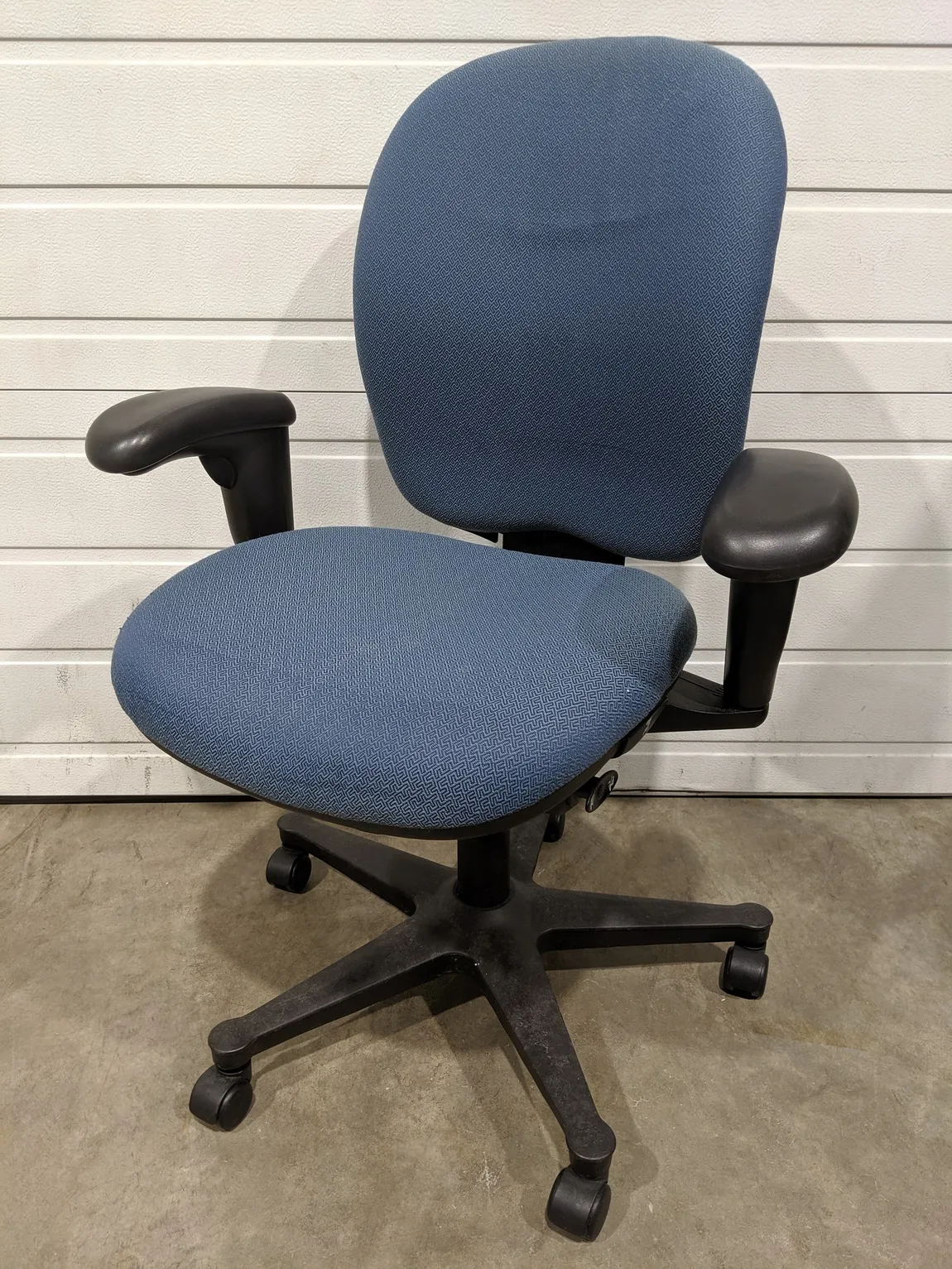 Blue Fabric Rolling Office Chair