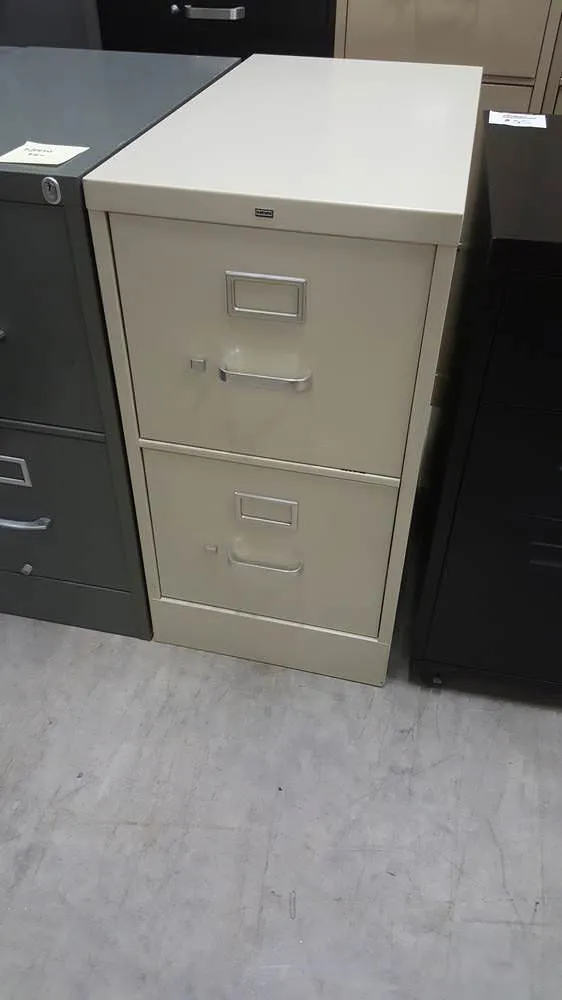 HON Two Drawer Light Gray Filing Cabinet