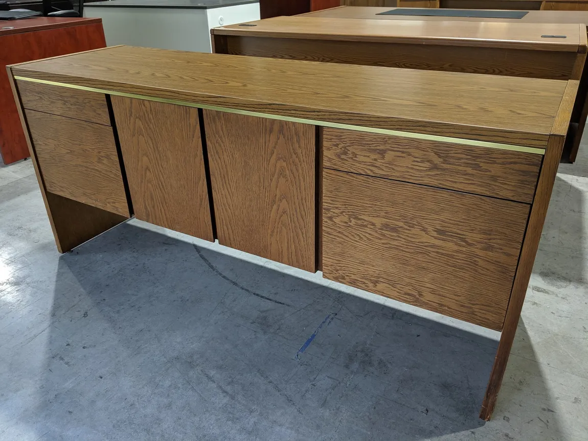 Oak Laminate Storage Credenza