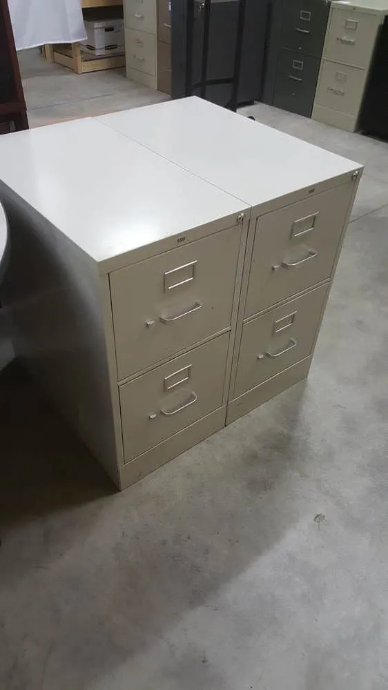 Two Drawer HON Lockable Filing Cabinets