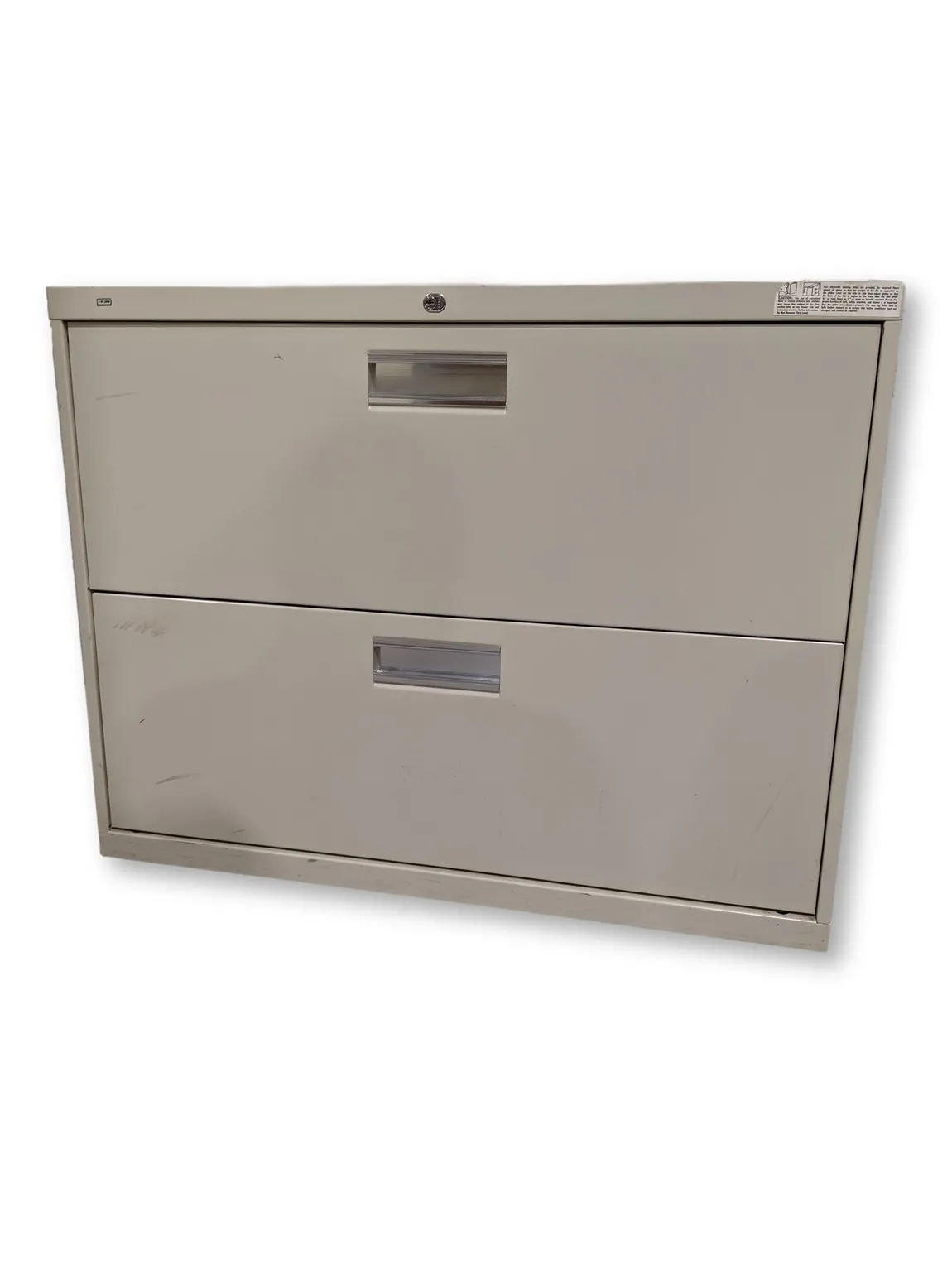 Hon Putty Metal 2 Drawer Lateral Filing Cabinet â€“ 36 Inch Wide