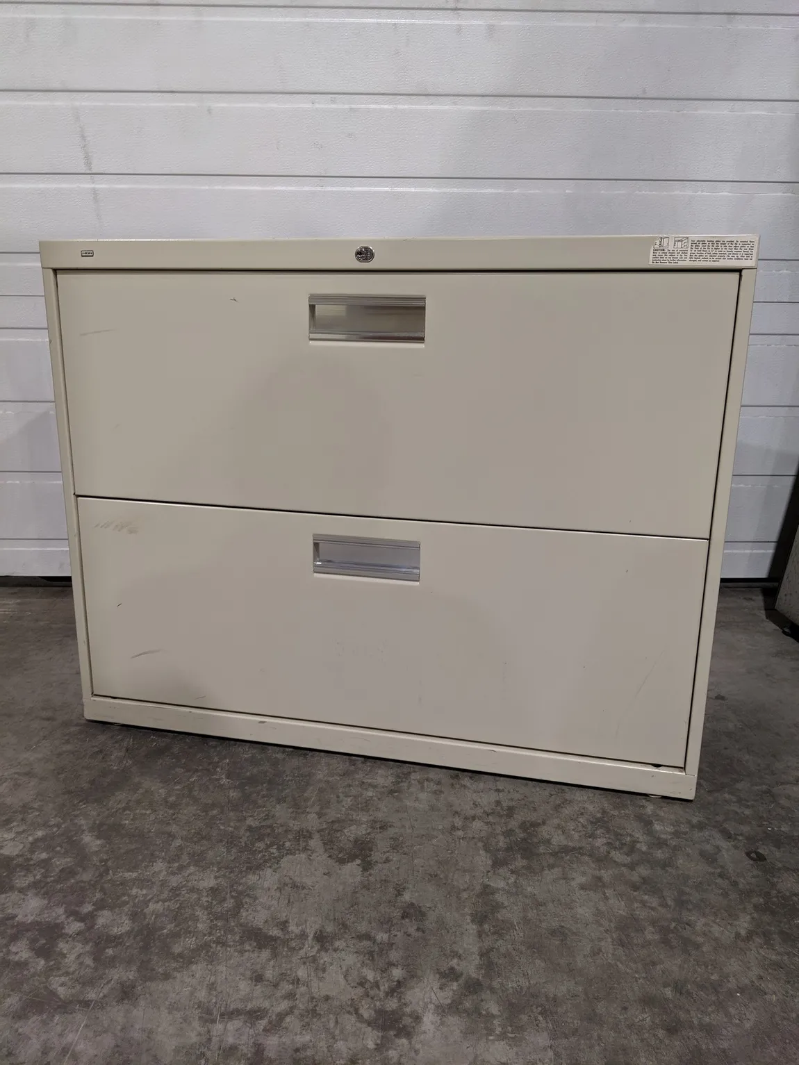 Hon Putty Metal 2 Drawer Lateral Filing Cabinet â€“ 36 Inch Wide