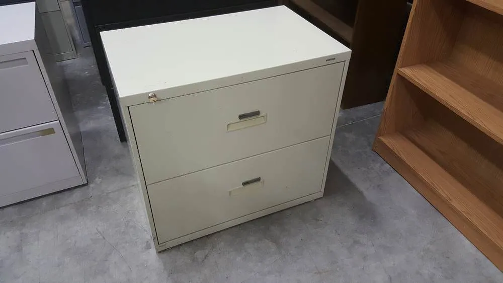 HON Two Drawer Locking Lateral File Cabinet