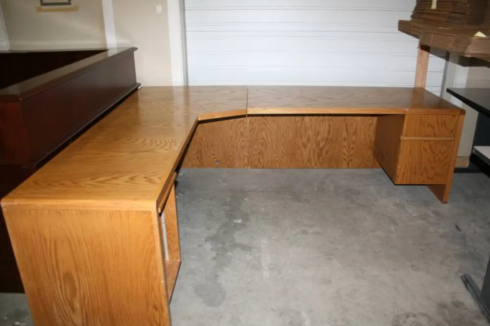 L Shaped Wooden Desk