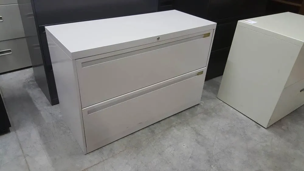 AllSteel Two Drawer Extra Wide Lateral Filing File Cabinet