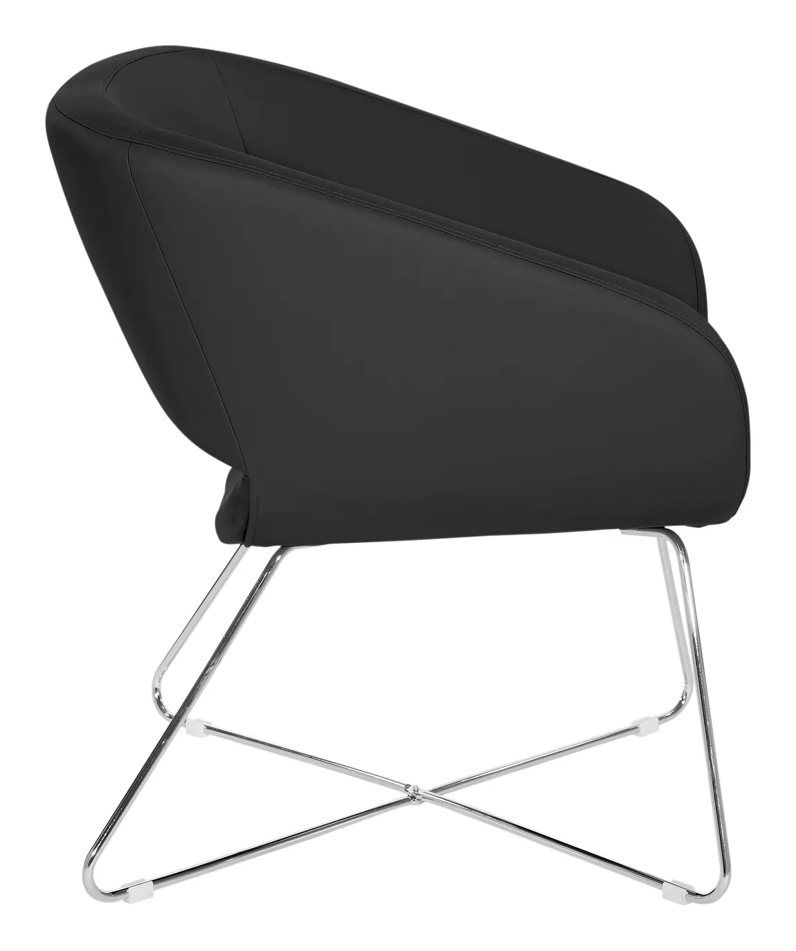 Accent Chair with Chrome Base