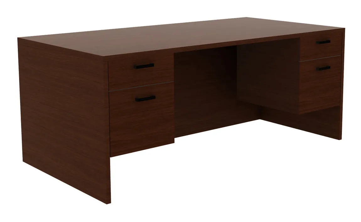 Double Suspended Pedestal Desk