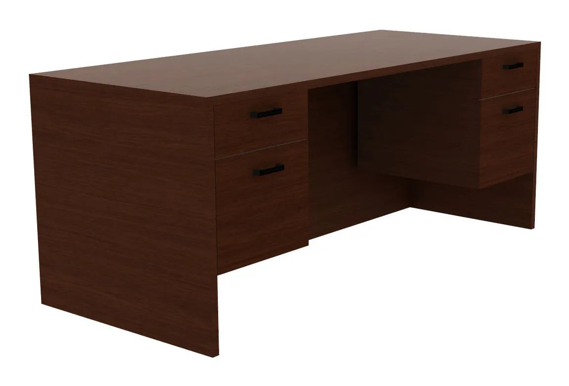 Double Suspended Pedestal Desk